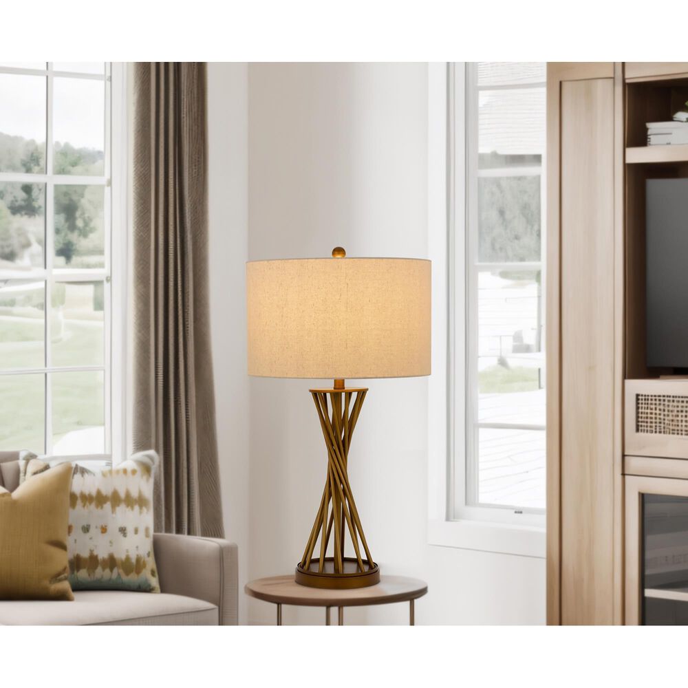 Cal Lighting Urban Metal Table Lamp in Rustic Gold, , large