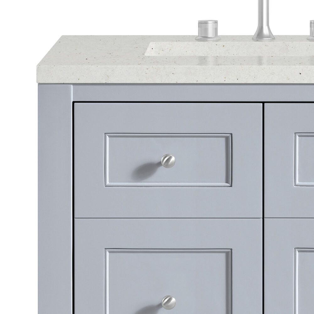 James Martin Vanities Breckenridge 30&quot; Single Bathroom Vanity in Serenity Blue with 3 cm Lime Delight Quartz Top and Rectangular Sink, , large