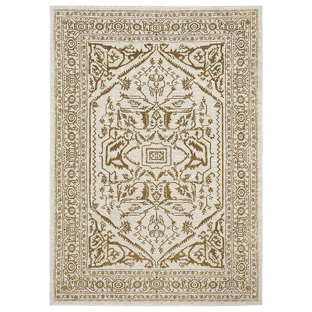 Oriental Weavers Intrigue INT03 9"10" x 12"10" Ivory Area Rug, , large