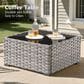 HOMLUX 6-Piece Outdoor Wicker Sectional Patio Furniture Set in Black, , large