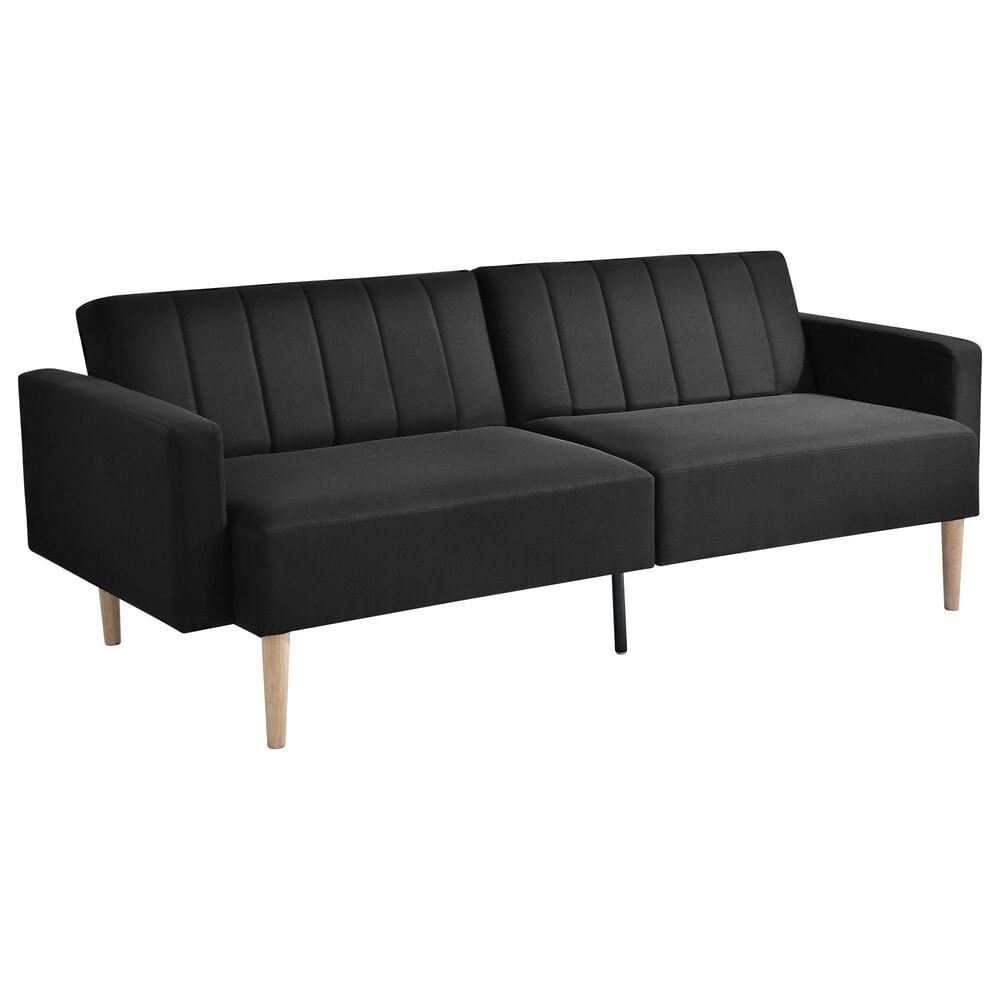 Lifestyle Solutions Foxtrox Covertible Sofa in Black Fabric, , large