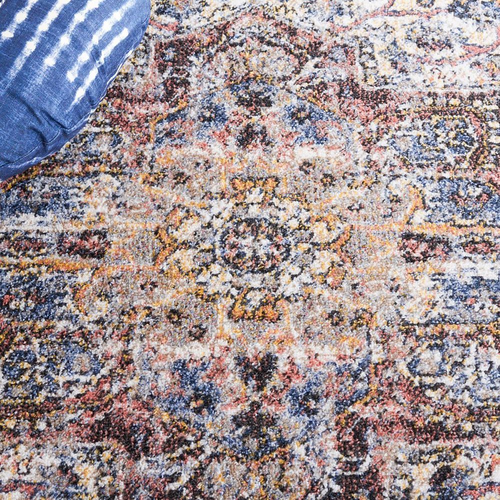 Safavieh Astoria Oriental 5&#39;3&quot; x 7&#39;6&quot; Ivory, Blue and Rust Area Rug, , large