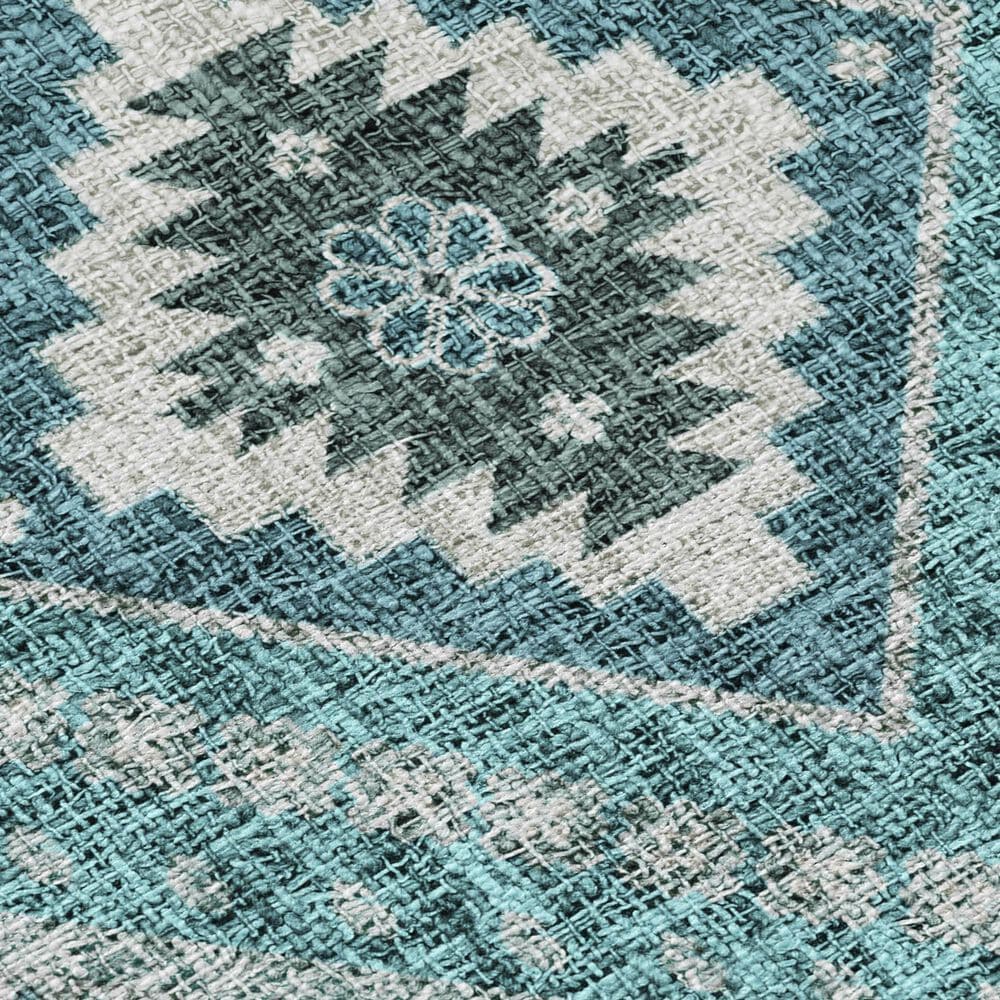 Dalyn Rug Company Portico PO5 Teal 8&#39; Round Area Rug, , large