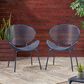 Hearth and Haven Elba Outdoor Mesh Accent Chair in Navy (Set of 2), , large