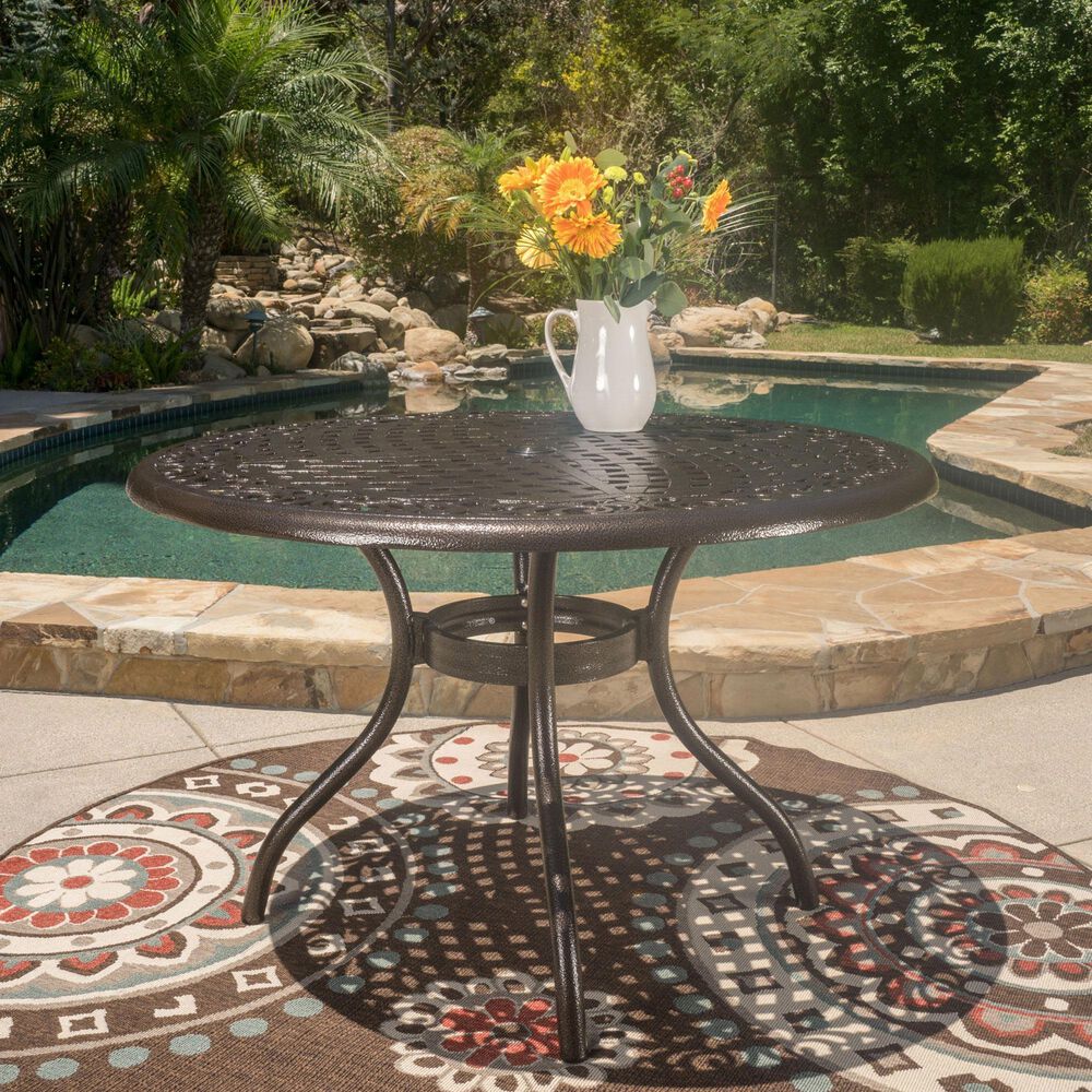 Hearth and Haven Chachere 5-Piece Outdoor Dining Set in Bronze, , large
