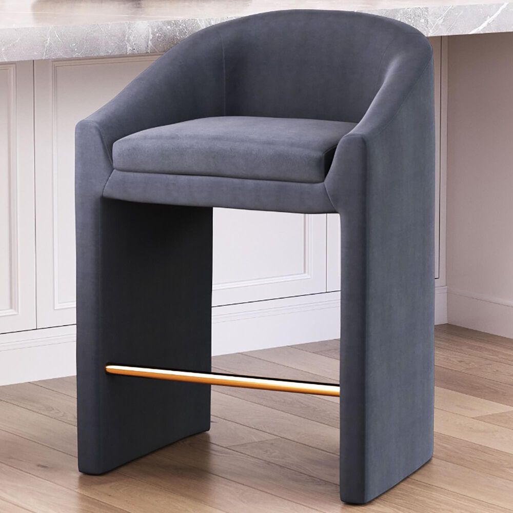 Zuo Modern Emas Counter Stool in Midnight Gray | Shop NFM 