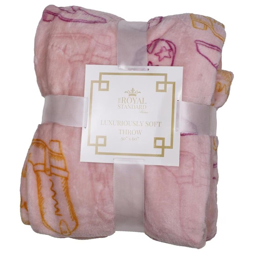 The Royal Standard 50" x 60" Cowgirl Walk Throw in Pink and Orange, , large