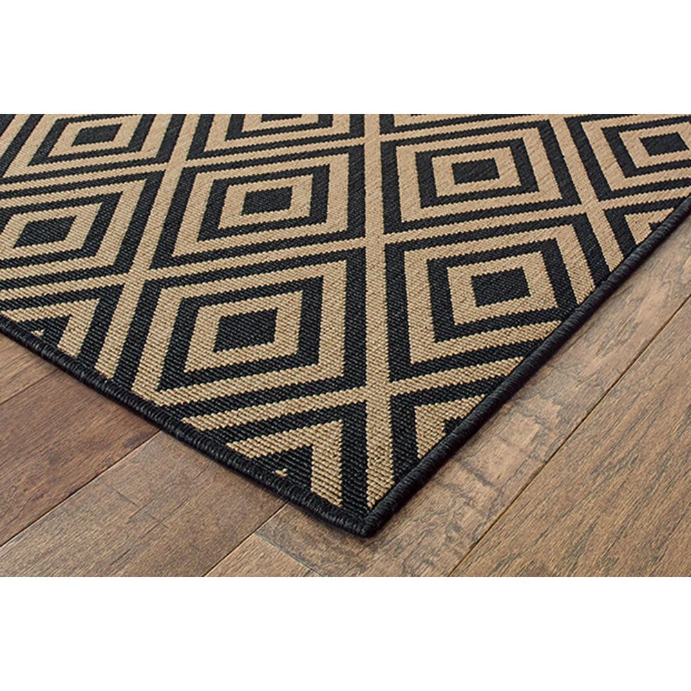 Oriental Weavers Marina 2335K 2&#39;5&quot; x 4&#39;5&quot; Black and Tan Area Rug, , large