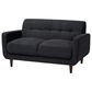 Baxton Studio Allister Stationary Loveseat in Dark Grey, , large