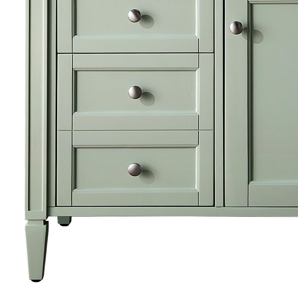 James Martin Vanities Brittany 48" Single Bathroom Vanity in Sage Green with 3 cm Eternal Jasmine Pearl Silestone Top, Rectangular Sink and FreePower Wireless Charger, , large