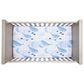 Lambs and Ivy Bubbles - Squirt Whale-Ocean Aquatic Fitted Crib Sheet in Blue and White, , large