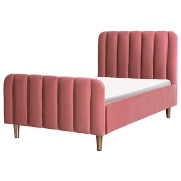 Baby Appleseed Gatsby Toddler Bed in Dusty Rose Velvet, , large