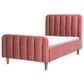Baby Appleseed Gatsby Toddler Bed in Dusty Rose Velvet, , large