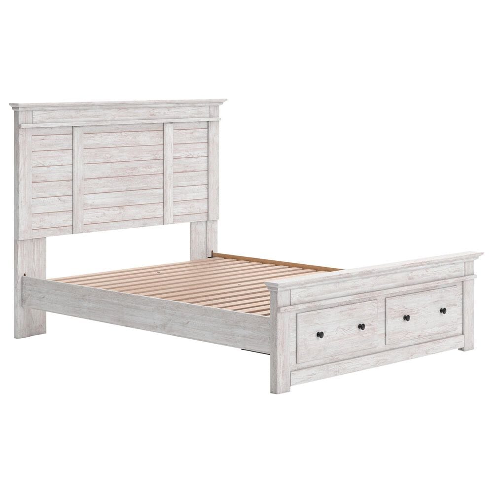 Ashley Makidern Queen Storage Bed with Two Drawers in Whitewash, , large