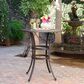 Hearth and Haven Patio Bar Table with Lattice Top and Umbrella Holder in Bronze, , large