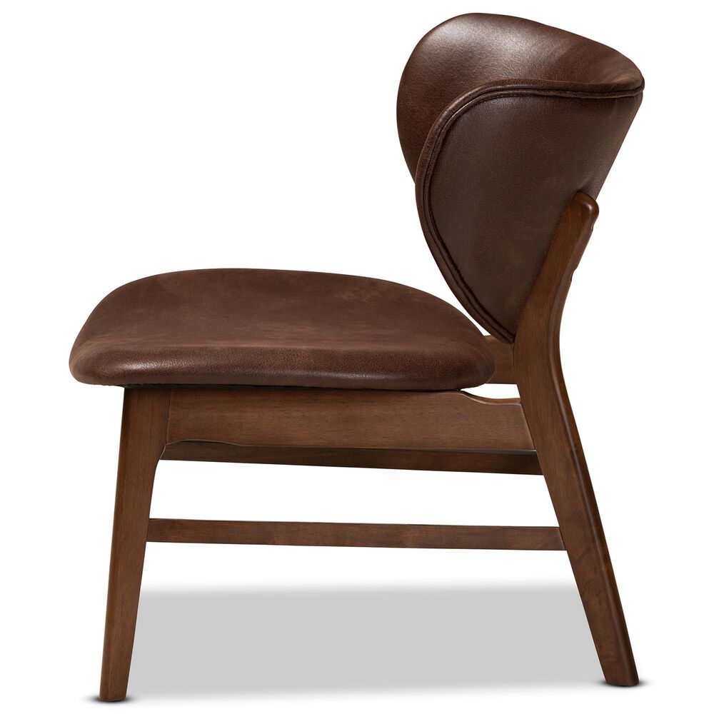 Baxton Studio Marcos Accent Chair in Dark Brown, , large