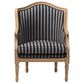 Baxton Studio Charlemagne Accent Chair in Grey and Black, , large