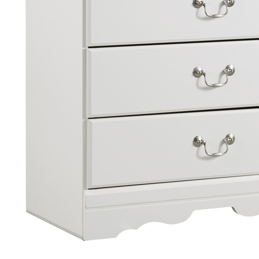Ashley Anarasia 5 Piece Twin Bed Room Set in White, , large