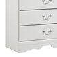 Ashley Anarasia 5 Piece Twin Bed Room Set in White, , large