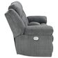Ashley Tip-Off Power Reclining Loveseat in Slate, , large