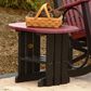 Amish Orchard Oval Outdoor End Table in Cherrywood and Black, , large