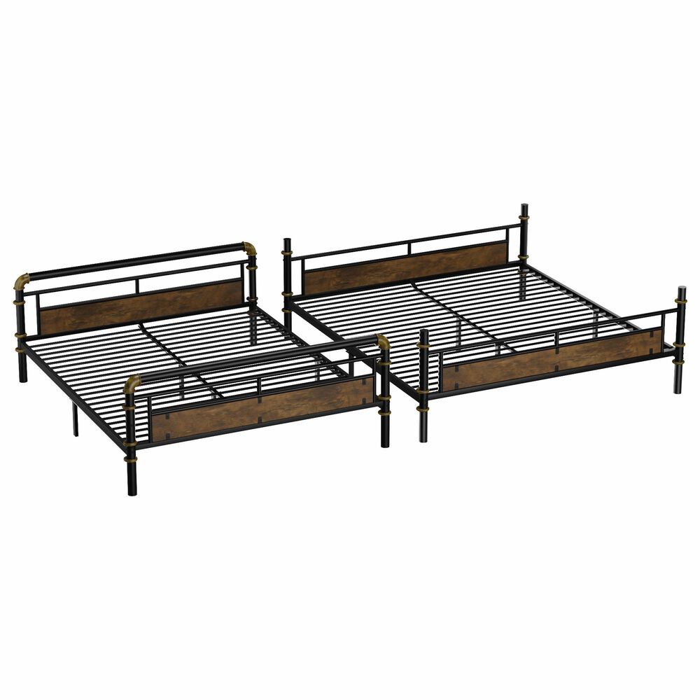 Hearth and Haven Full XL over Queen Detachable Bunk Bed in Black, , large