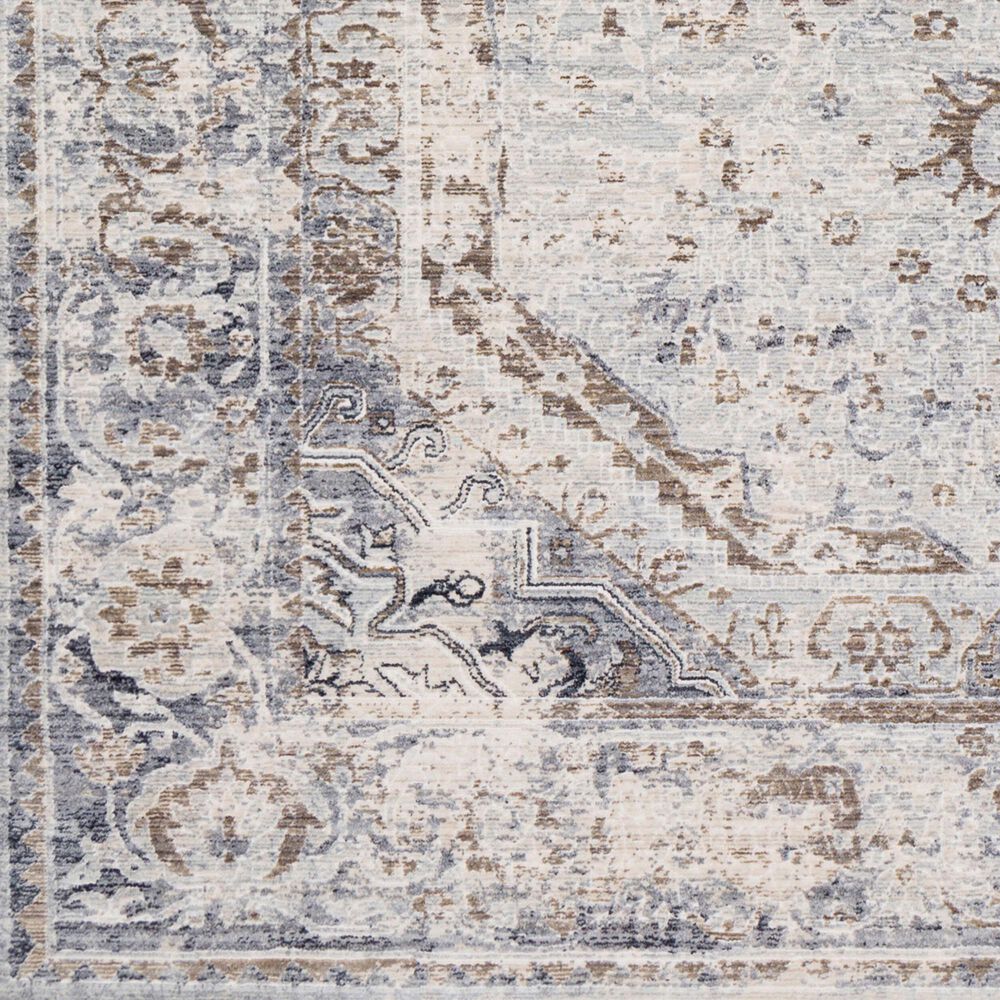 Surya Liverpool Black, Gray, Light Slate, White, Ivory, Brown and Olive 2&#39;7&quot; x 10&#39;2&quot; Runner, , large
