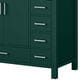 Lexora Home Jacques 84" Double Bathroom Vanity in Green with 2 cm White Cultured Marble Top and Rectangular Sinks, , large