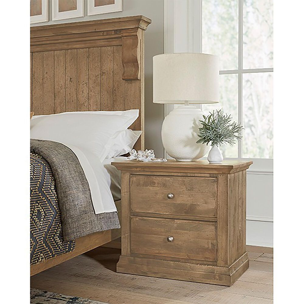 Viceray Collections Carlisle 2-Drawer Nightstand in Warm Natural, , large