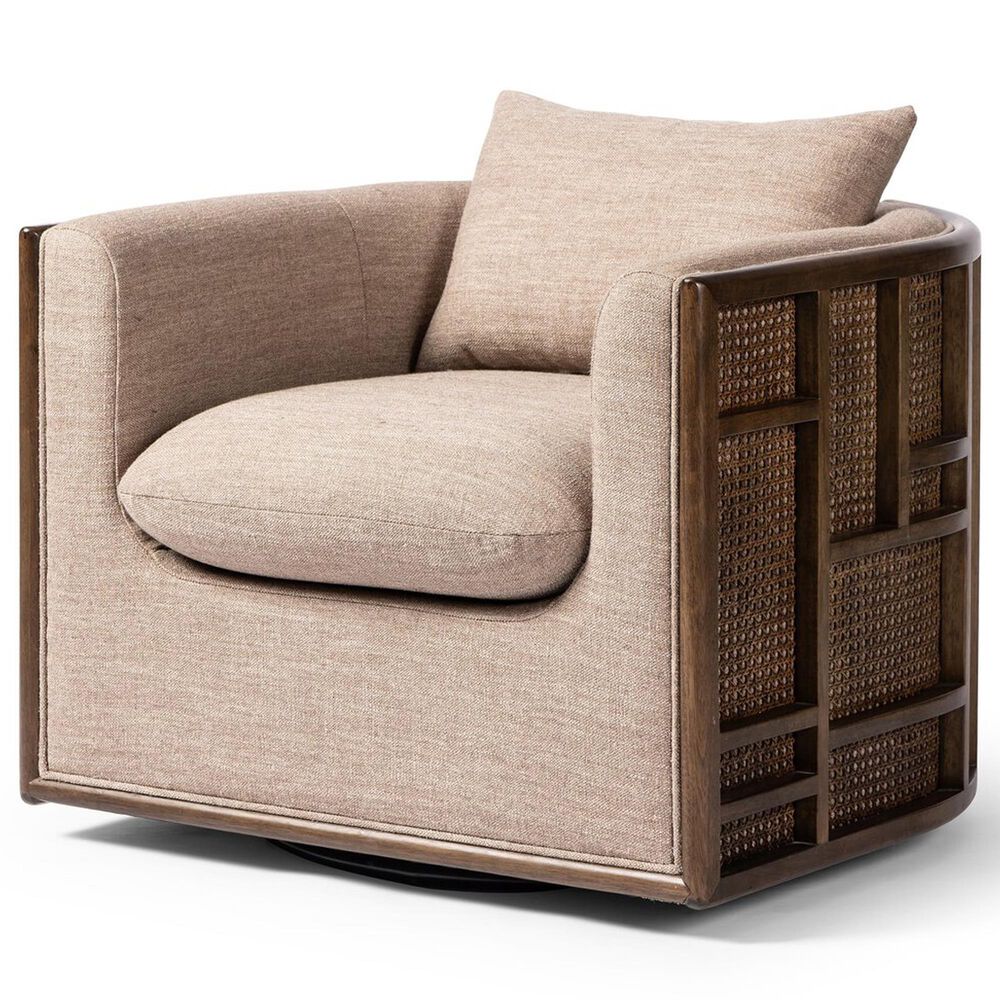 Four Hands June Swivel Chair in Alcala Fawn, , large