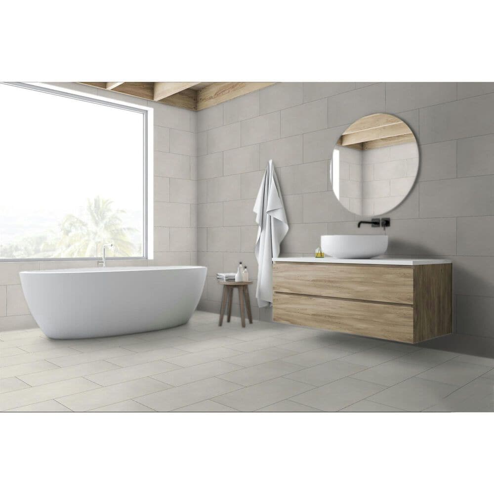 Emser Spectra Chalk 12" x 24" Matte Porcelain Tile, , large