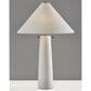 Adesso Waylon Table Lamp in White and Antique Brass, , large