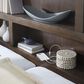 Riva Ridge Modern Loft Queen Bookcase Platform Bed in Brownstone, , large
