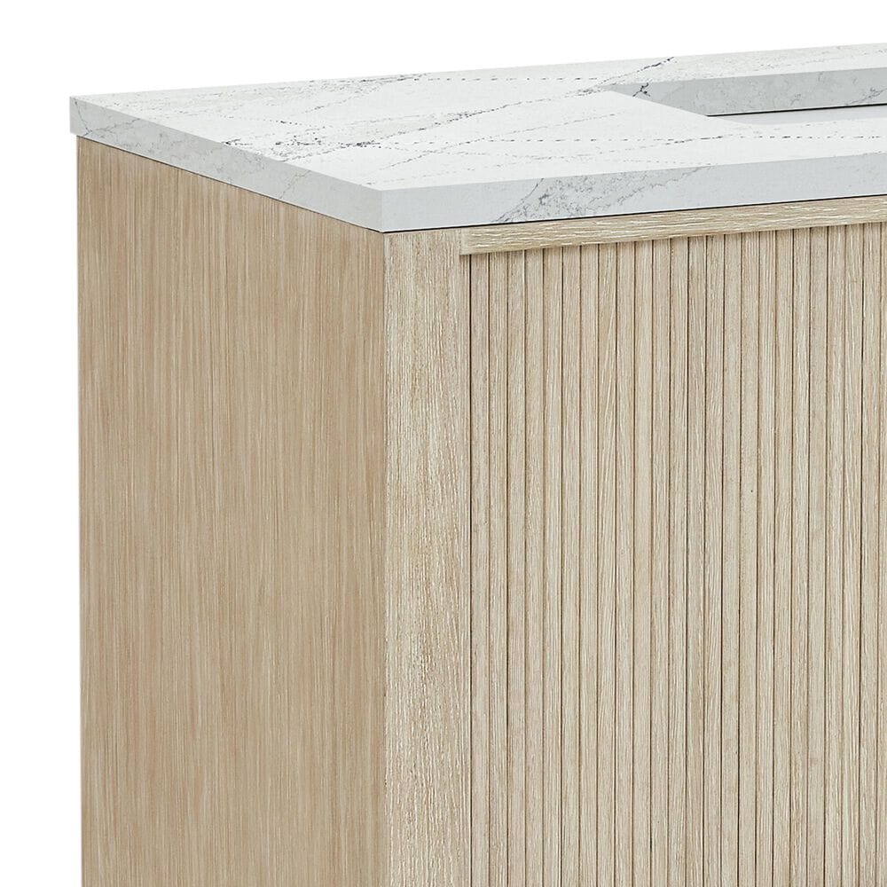 James Martin Vanities Marigot Single 48&quot; Single Vanity in Sun-washed Oak with 3 cm Ethereal Noctis Quartz Top, , large