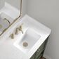 37B Ravello 36" Single Bathroom Vanity Cabinet in Deep Olive Green with Marble Top and Backsplash, , large