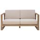 Linon Home Decor Silas 2-Seater Outdoor Sofa with Beige Cushions in Natural, , large