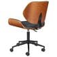 Zuo Modern Flex Low Back Office Chair with Black Faux Leather in Black and Walnut, , large