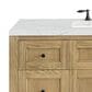 James Martin Vanities Breckenridge 48" Single Bathroom Vanity in Light Natural Oak with 3 cm Ethereal Noctis Quartz Top and Rectangular Sink, , large