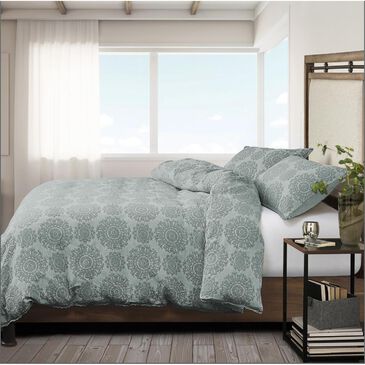 Vista Haus McKinley 3-Piece King Duvet Set in Slate Blue, , large