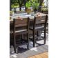 Amish Orchard Island Counter Side Chair in Coastal Gray and Black, , large