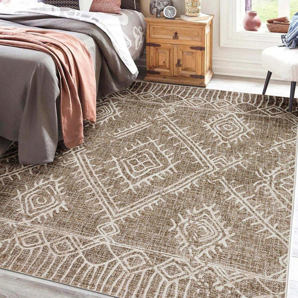 Dalyn Rug Company Izmir IZ1 5&#39;3&quot; x 7&#39;8&quot; Mocha Area Rug, , large