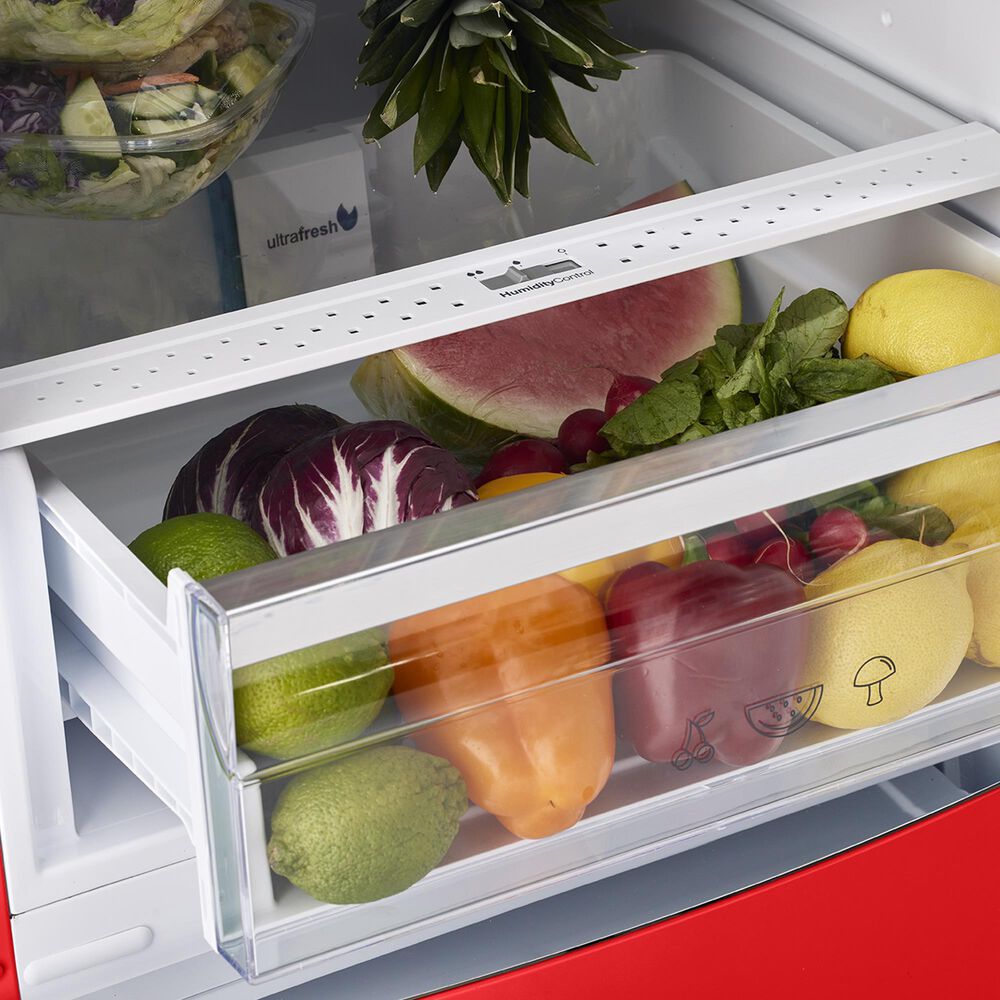 Unique Appliances Classic Retro 12 Cu. Ft. Bottom Freezer Regfrigerator In Candy Apple Red, , large
