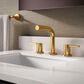 Kohler Elate Widespread Bathroom Sink Faucet in Vibrant Brushed Moderne Brass, , large