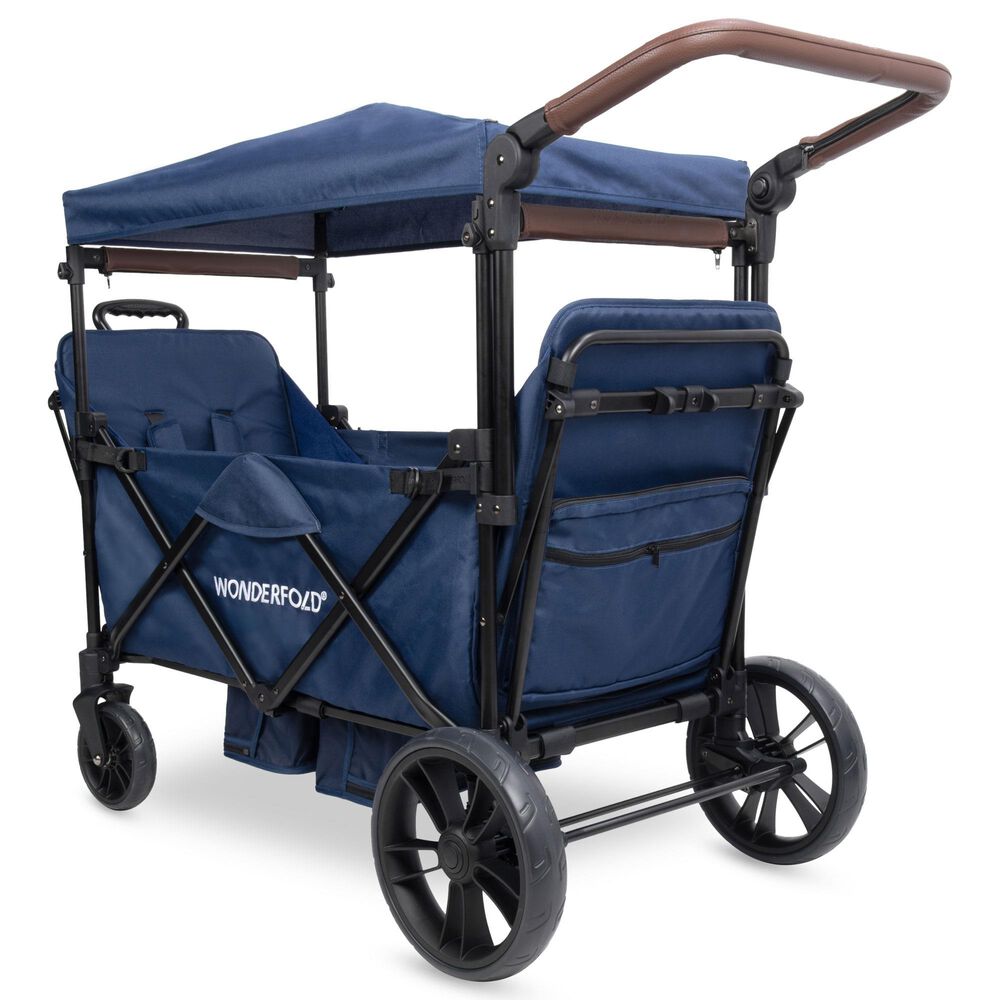 Wonderfold XR Series Rev 2-Seater Stroller Wagon in Navy, , large