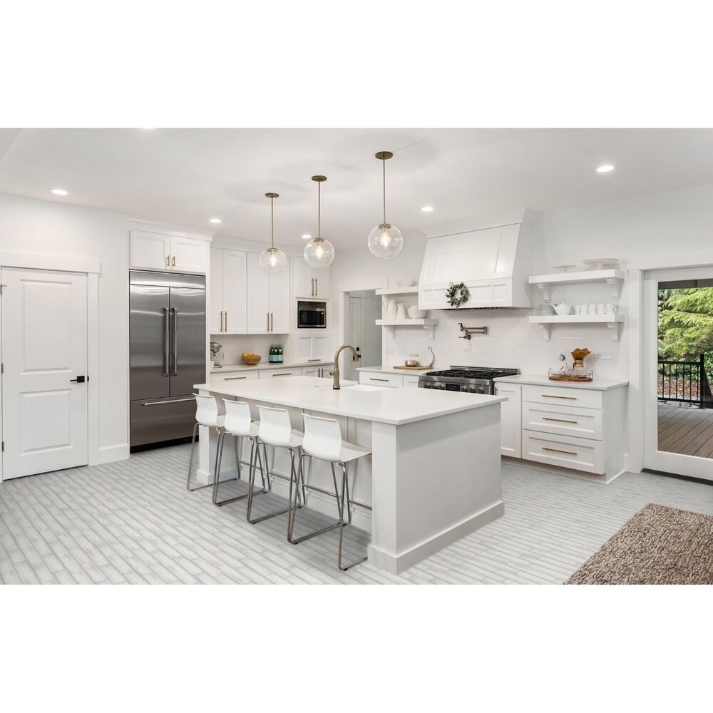 Emser Milestone White 3&quot; x 12&quot; Porcelain Single Bullnose, , large