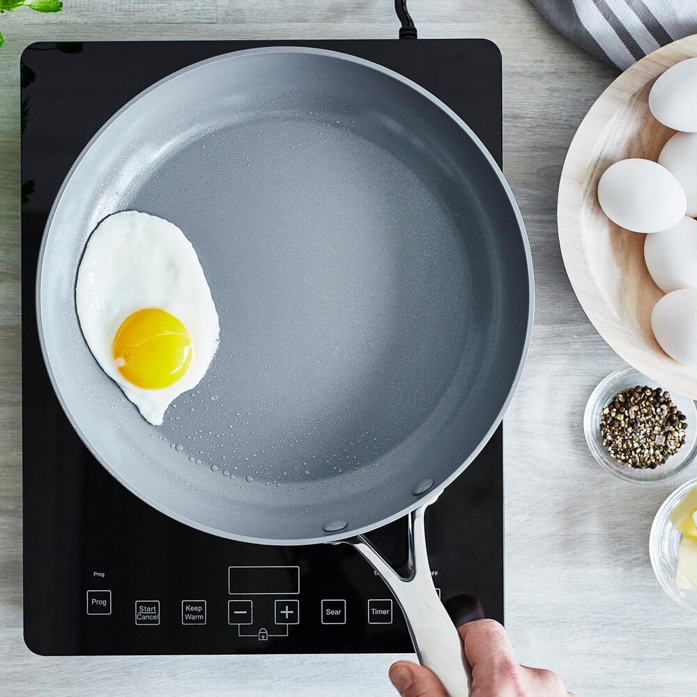 Green Pan Valencia Pro 3-Piece Nonstick Frypan Set in Grey, , large