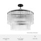 Hunter Ontario Jasmine Roth 6-Light Chandelier in Matte Black, , large
