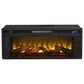 Ashley Foyland 83" TV Stand with Electric Fireplace in Black and Brown, , large
