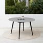 Blue River Kylie 47" Outdoor Round Dining Table in Grey and Dark Eucalyptus, , large