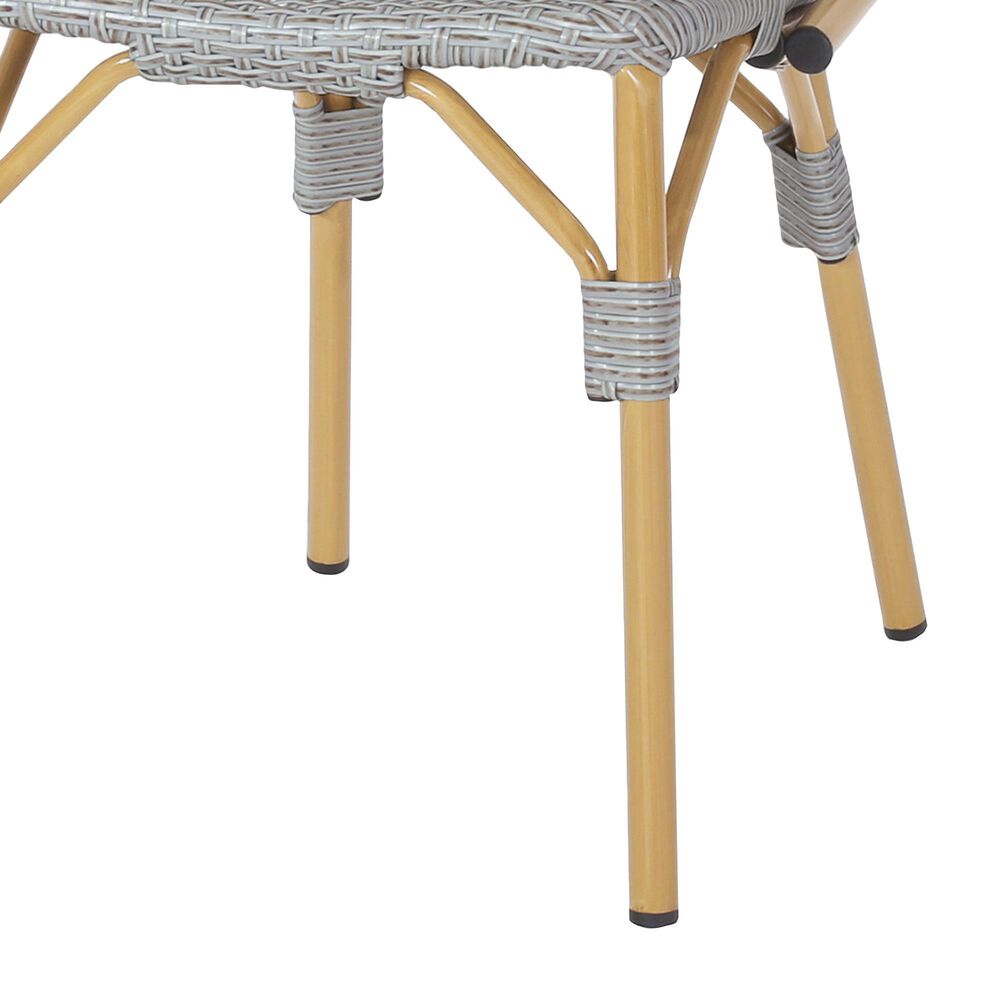 Hearth and Haven Outdoor Armless Bistro Chair in Gray &#40;Set of 2&#41;, , large